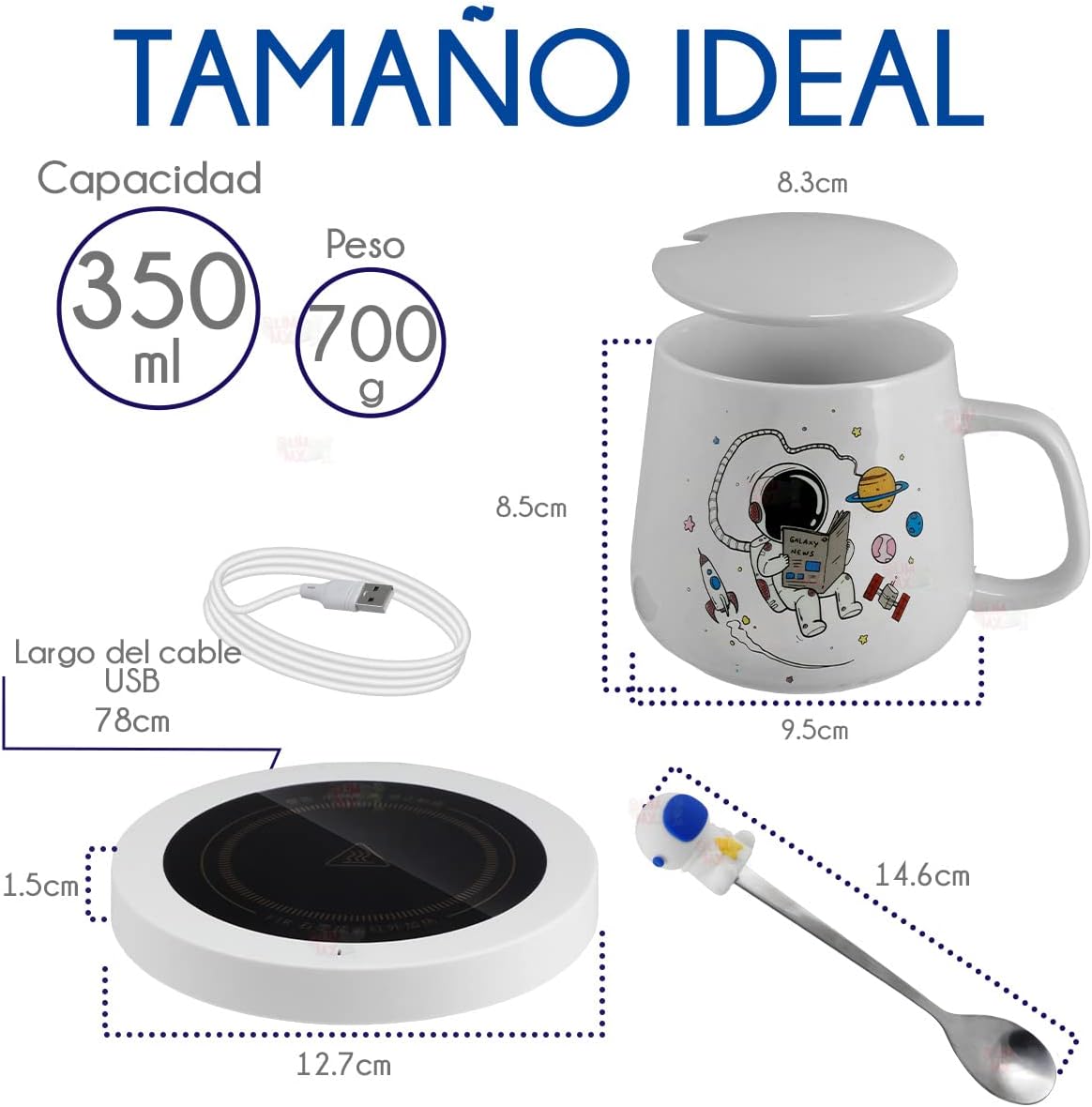 Taza De Astronauta Calentador Eléctrico Inteligente