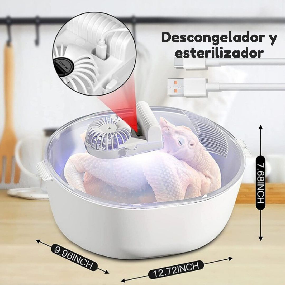 Descongelador de Carnes 4 en 1 – Rápido, Seguro y Sin Pérdida de Sabor