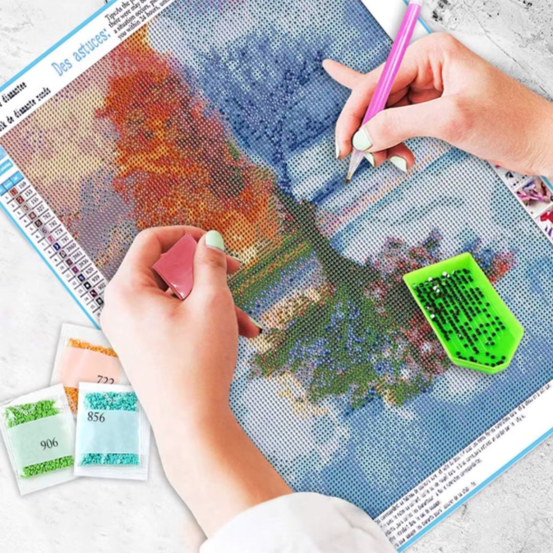 Pack x3 Pinturas con Diamantes 30x40 cm – Relájate, Crea y Decora con Arte DIY