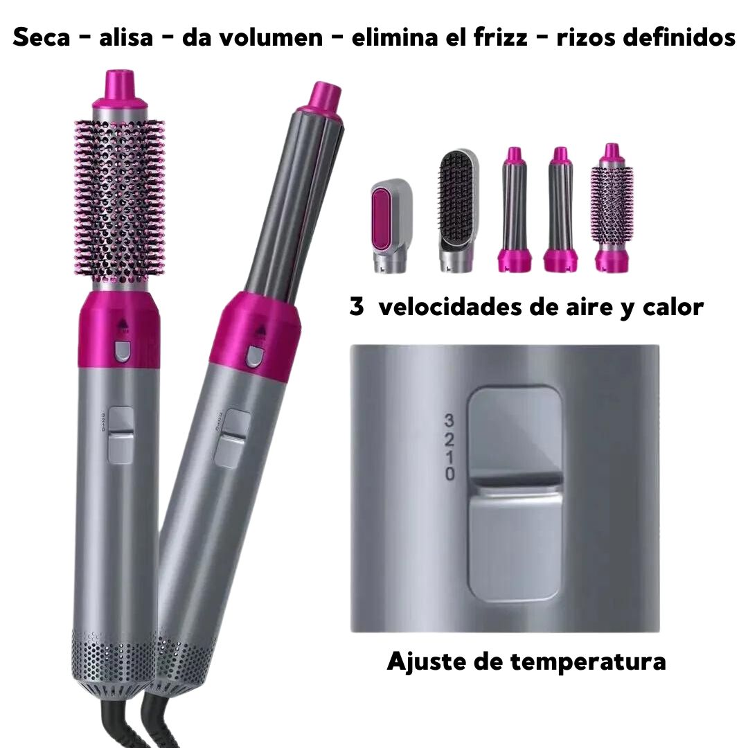 Cepillo 5 en 1 – Transforma tu cabello con calidad profesional