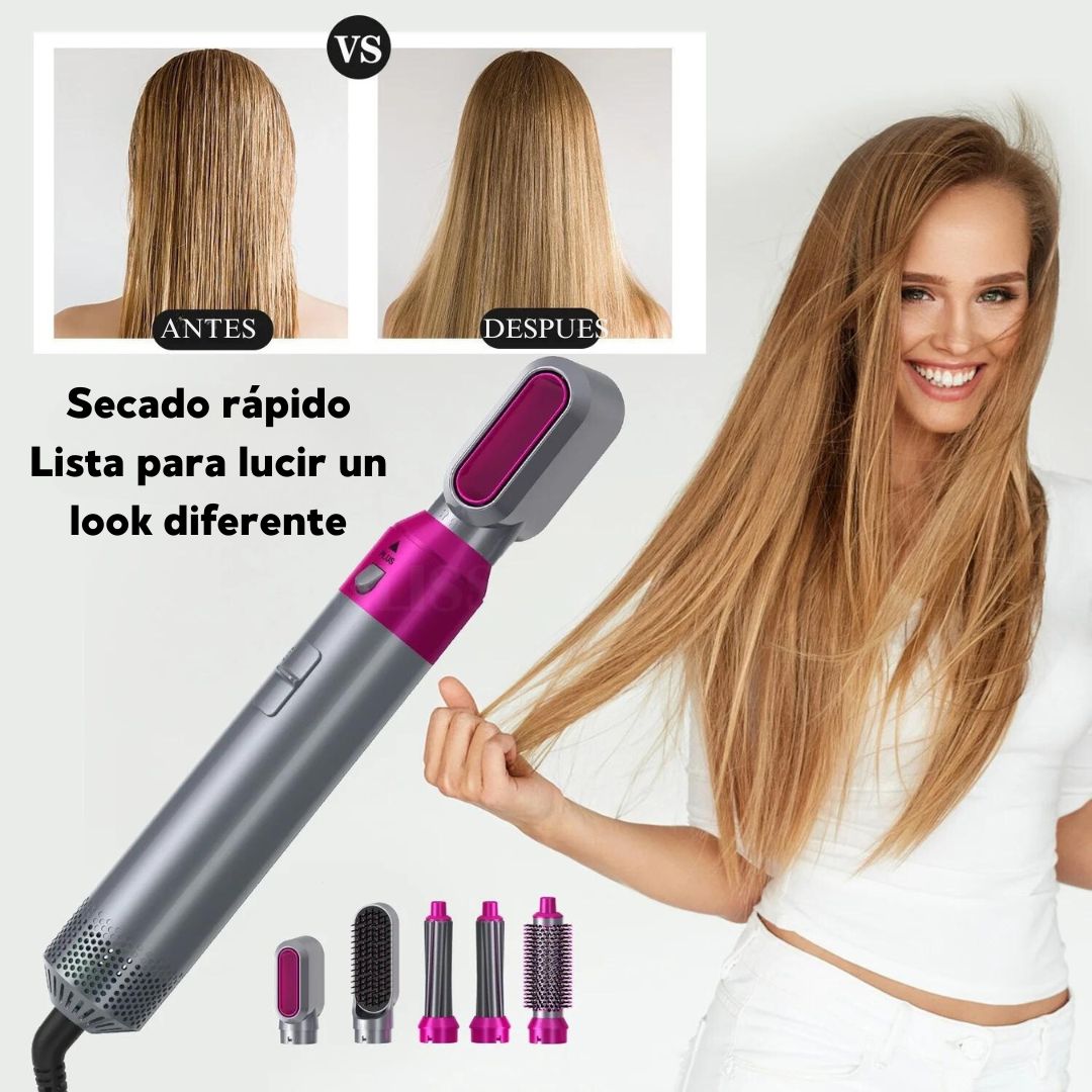 Cepillo 5 en 1 – Transforma tu cabello con calidad profesional