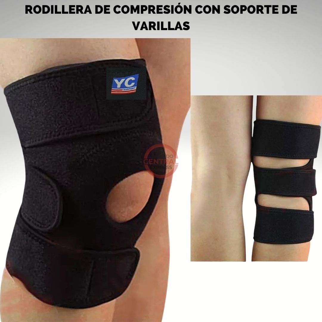 Rodillera de Compresión con Soporte de Varillas
