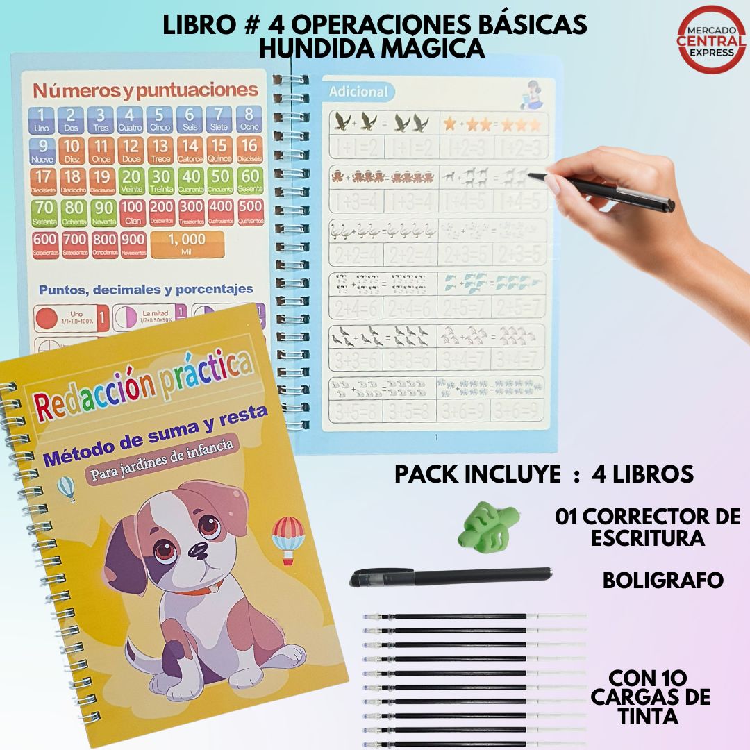 Magic Copybook™ Pack de 4 Libros Mágicos