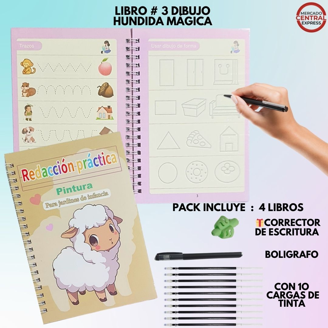 Magic Copybook™ Pack de 4 Libros Mágicos