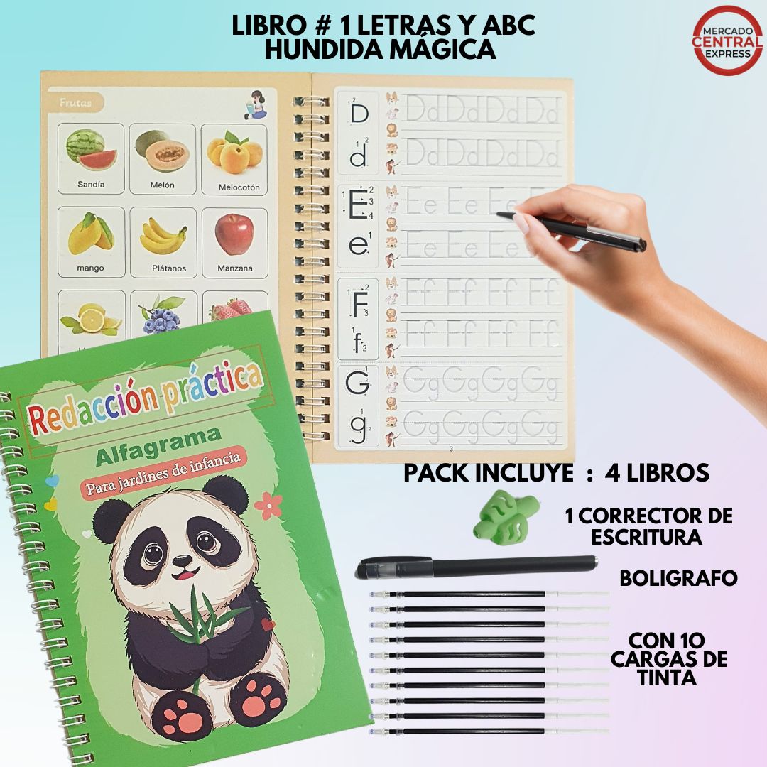 Magic Copybook™ Pack de 4 Libros Mágicos