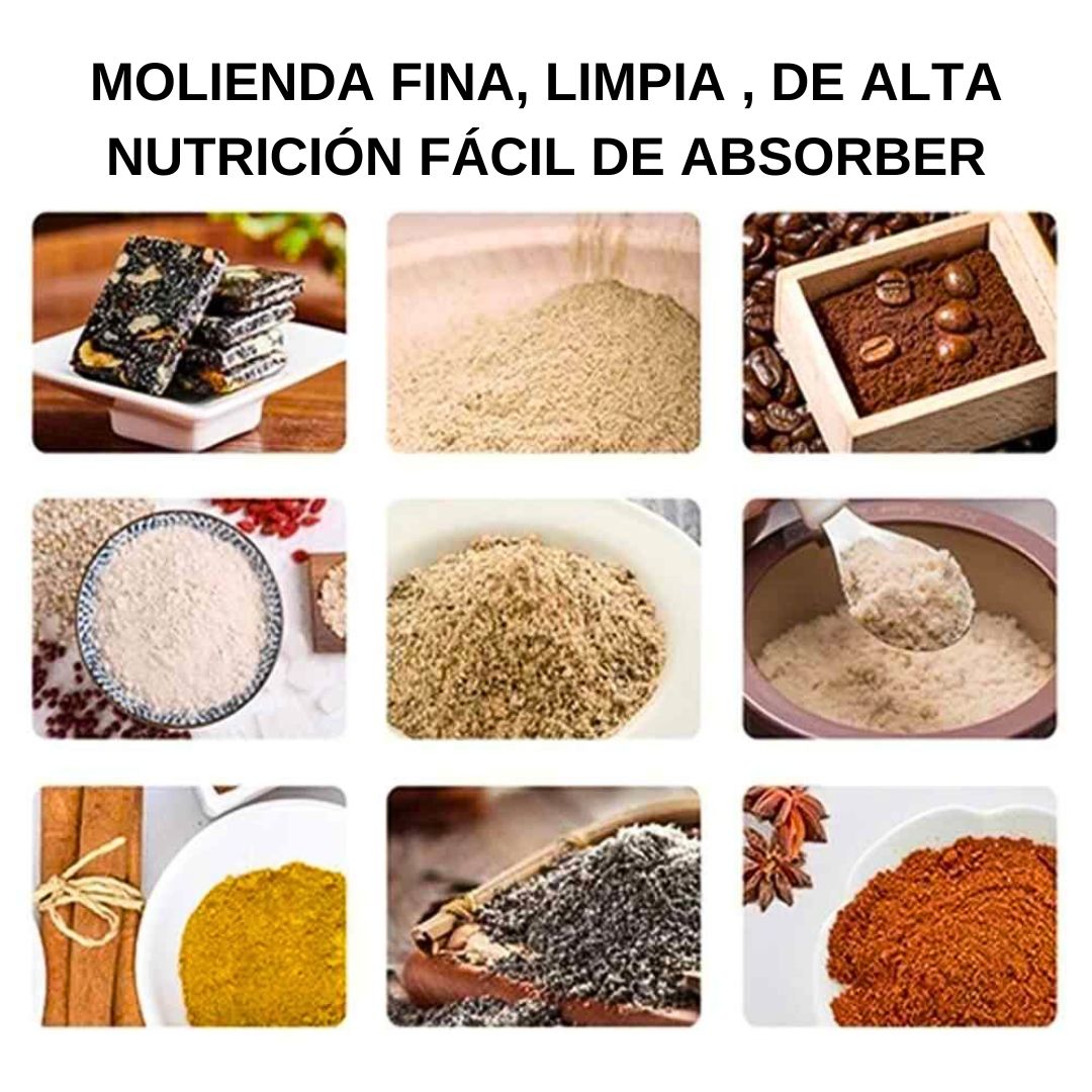 Molinillo de Acero Inoxidable – Potencia y Precisión en tu Cocina