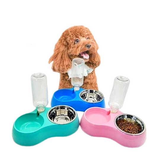 Plato para Mascota con Dispensador de Agua