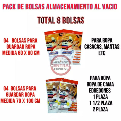 Image of Pack de 8 Bolsas Sellado al Vacío