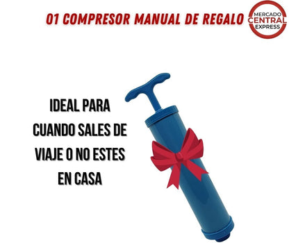 Pack de Bolsas Premiun al Vacio + Compresor Manual