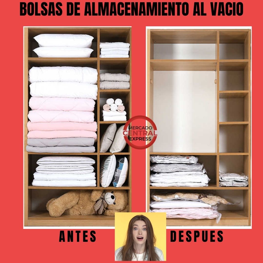 Pack de 6 Bolsas al Vacío (Dif. tamaños) 🎁 Regalo Succionador Manual