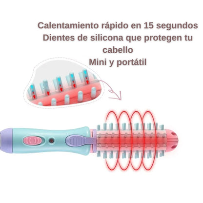 Mini Plancha Alisadora y Cepillo Ondulador