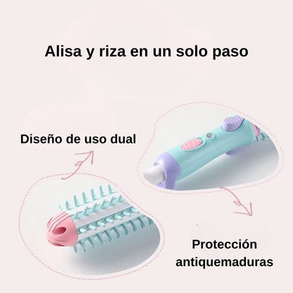 Mini Plancha Alisadora y Cepillo Ondulador
