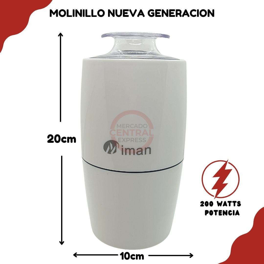 Molinillo de Nueva Generación Miman Original para Granos Secos, Cereales, Semillas y Frutos Secos