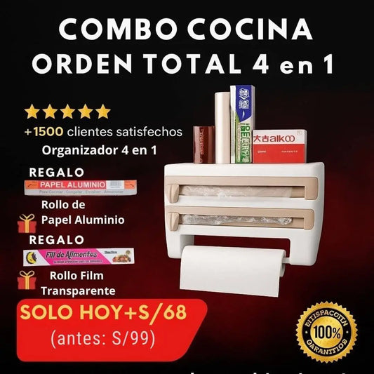 Despídete del desorden: organiza tu cocina con estilo y recibe 2 rollos de regalo
