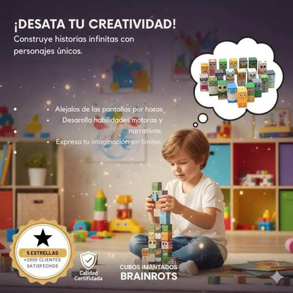 Cubos Magneticos Brainrots 100pzas