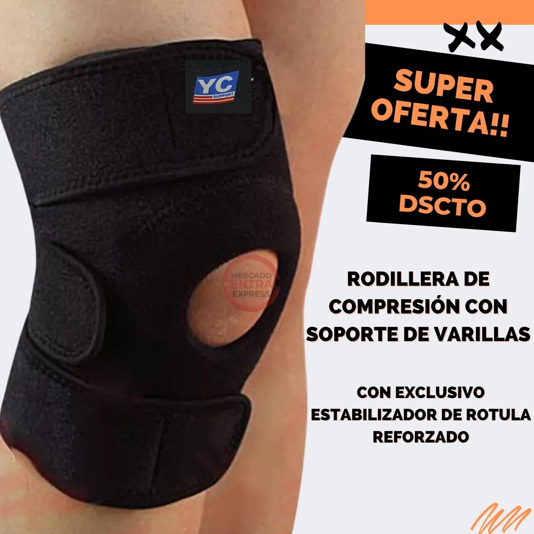 Rodillera de Compresión con Soporte de Varillas