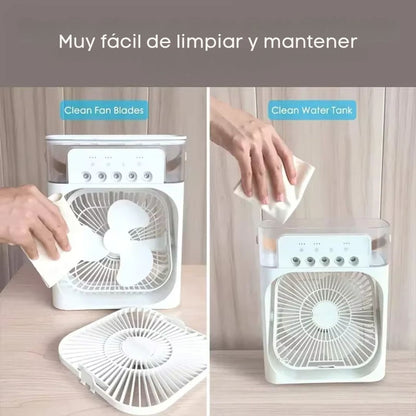 Ventilador y Enfriador de ambientes  Multifuncional de Cinco Aspersores - Frescura y Confort en un Solo Equipo