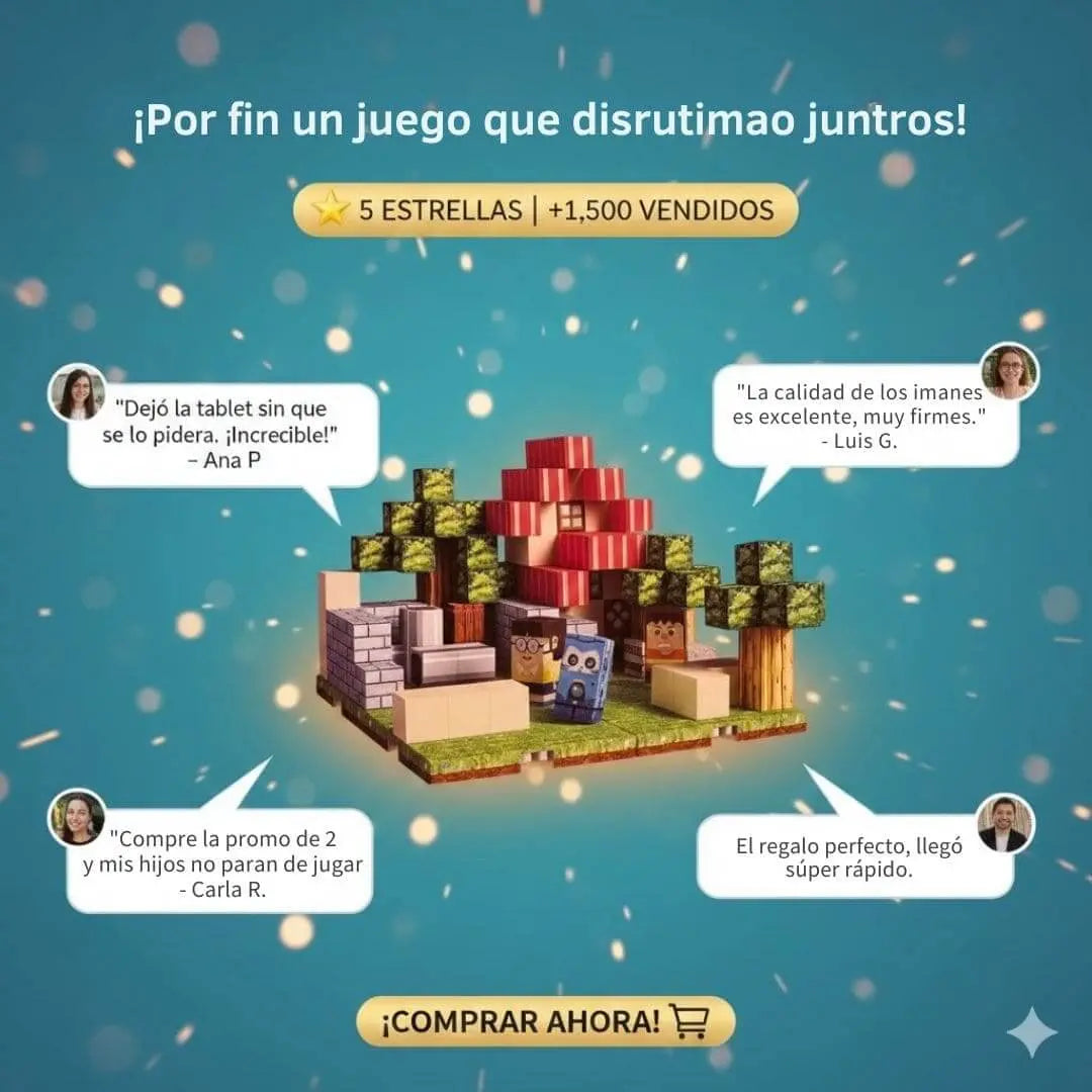 Cubo Mágnetico 150 piezas T/Minecraft