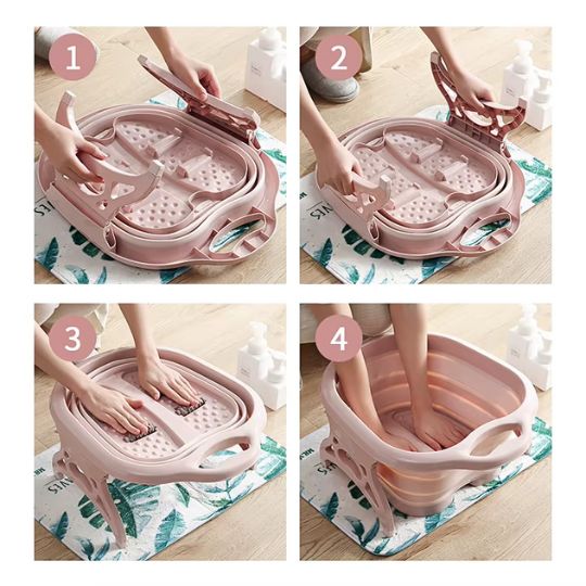 Tina de Pedicura Plegable con Masaje